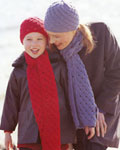 Free knitting and crochet patterns Cleckheaton crochet hat and scarf